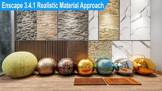 How to use PBR materials in enscape explained Enscape Realistic Material Approach enscape interior [upl. by Anitsyrk]