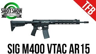 SHOT 2018 SIG M400 VTAC Ultra Light AR15 Updates [upl. by Haiel]