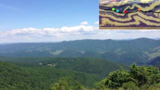 Seneca Rocks and Wills Ridge Anticline 3 Wills Ridge Anticline from Spruce Knob Overlook [upl. by Ddej]