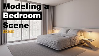 Modeling Interior In 3ds Max  Bedroom rendering workshop [upl. by Kaliope661]