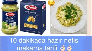 Fesleğen soslu makarna tarifi barilla pesto sosunu denedik 👍🏻  Farklı yemek tarifleri [upl. by Dranoc]