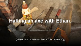 Hafting an axe with Ethan [upl. by Hniht]