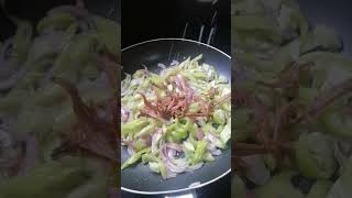 Capsicum sprats mixed fry food cooking recipe viralfood villagekitchen shorts shortvideo [upl. by Bergstein840]