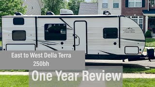 East to West Della Terra 250bh  One Year Review [upl. by Ayinat]