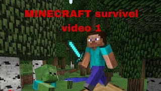 MINECRAFT survivel video 1 minecraft [upl. by Netram]