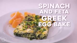 Greek Egg Bake with Spinach and Feta Recipe [upl. by Inaej]