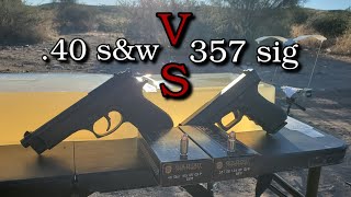 40 sampw VS 357 sig Speer Gold Dot Ballistic Gel Test [upl. by Jakob]