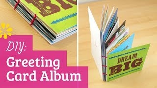 DIY Greeting Card Album  Perfect for Holiday Birthday or Grad Cards  Sea Lemon [upl. by Enytsirk323]