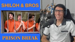 Reacting to Escape The Prison  Roblox Game In Real Life  SHILOH amp BROS [upl. by Epuladaugairam]