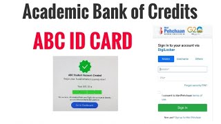 How to Create ABC ID  ABC ID on Digilocker  Academic Bank of Credits [upl. by Ikik]