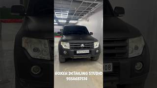 Matt Black Montero 1 In India automobile detailing ppf [upl. by Ahsillek]