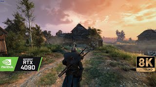 8K The Witcher 3 RTX 4090 Phoenix Lighting Mod 2  BeyondallLimits RAYTRACING   NEW 100 MODS [upl. by Walke]