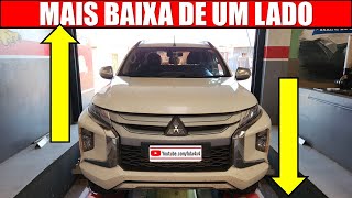 EP 1168  Mitsubishi TRITON Como Consertar ALTURA da SUSPENSÃO Ajustador Vertical Baixa um Lado [upl. by Adile]