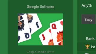 Google Solitaire Speedrun in 025 25 Seconds Easy Mode [upl. by Eniamurt]