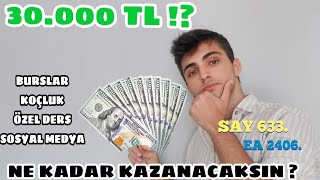 Derece Öğrencileri Ne Kadar Kazanıyor  KOÇLUK BURSLAR ÖZEL DERS YOUTUBE [upl. by Auqinaj773]