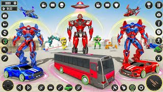 Optimus Prime Multiple Transformation Jet Robot Car Game 2020  Android Gameplay Racer Hayatul [upl. by Leavitt]