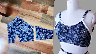 40 Size Full coverage Bra Cutting and Stitching With Measurement [upl. by Tapes990]