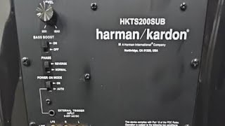 HARMANKARDON SUBWOOFER HKTS200AUB DISTURBING SOUND PROBLEM SOLVED SUCCESSFULLY ELECTRONICS youtube [upl. by Naesal751]