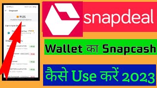 Snapdeal Wallet Se Paise Kaise Nikale 2023  How To Use Snapcash Balance [upl. by Aznola]