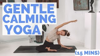 Slow Yoga Easy  Gentle Vinyasa Yoga 15 mins [upl. by Eeralav]