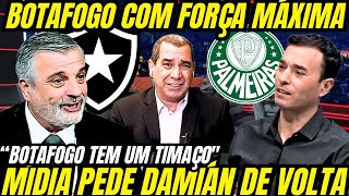 VAI PARAR o BRASIL MÍDIA FICA LOUCA COM BOTAFOGO CONTRA o PALMEIRAS PELA LIBERTADORES [upl. by Notreve]