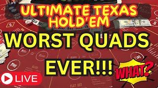 LIVE ULTIMATE TEXAS HOLD ‘EM in Las Vegas WORST QUADS EVER [upl. by Georgianna]