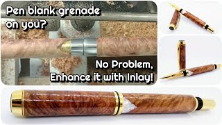 Fixing Amboyna Burl Grenade with Mother of Pearl Inlay [upl. by Lavona]