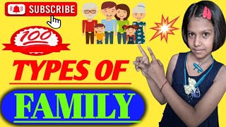 TYPES OF FAMILYWHAT IS FAMILYSMALL FAMILYJOINT FAMILYLARGE FAMILYNUCLEAR FAMILYFAMILY 👫👬 [upl. by Larrej525]