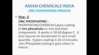 Zinc Phosphating ProcessStep by StepAMAN CHEMICALS INDIA [upl. by Anigar]