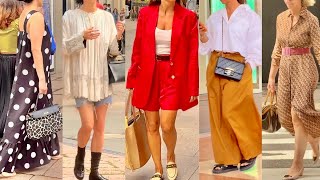 MILAN SUMMER 2024 STREET STYLE 🇮🇹ELEGANT ITALIAN FASHION STYLES TO WEAR IN SUMMER 2024 vanityfair [upl. by Viv]