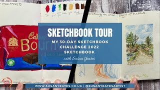 Sketchbook Tour My 30Day Sketchbook Challenge 2022 Sketchbook [upl. by Oetam]