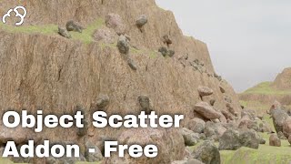 Free Object Scatter Addon Blender Review [upl. by Angid]