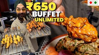 Rs 650 Buffet  Unlimited Mutton Chicken Fish and Veg Delights [upl. by Farleigh]