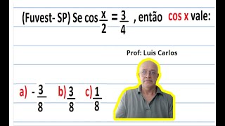 TRIGONOMETRIA  COSSENO DO ARCO DUPLO [upl. by Huckaby]