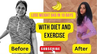 Lose weight 3 5 kg in 10 days follow Exercise and Diet plan in description [upl. by Nyleve314]