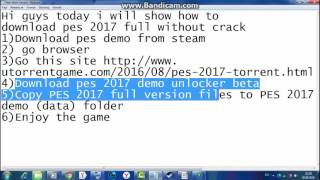 PES 2017 Crack download [upl. by Aissenav]