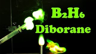 B2H6 Diborane Synthesis and burning [upl. by Einniw]