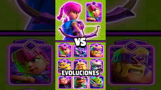 ARQUERAS EVOLUCIONADAS vs TODAS LAS CARTAS EVOLUCIONADAS  clashroyale [upl. by Nahsar]