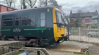 Crediton Station Level Crossing in Devon 10032023 [upl. by Ellenid]