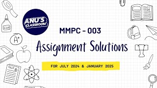 MMPC 003 Assignment Solution Discussion July 2024 amp January 2025 [upl. by Ikilisav386]