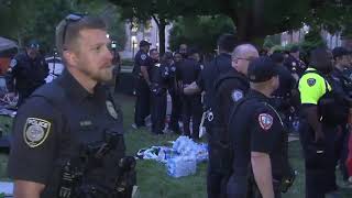 Live video of police removing proPalestinian protestors at UNCChapel Hill [upl. by Nissensohn722]