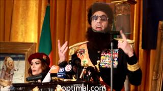 The Dictator Junket  Admiral General Aladeen Sacha Baron Cohen [upl. by Morvin]