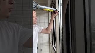 How to Seal Window Glass Using Silicone Caulk [upl. by Paton]