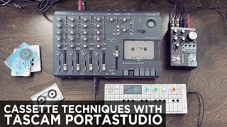 Cassette Techniques with Tascam Portastudio 414  How to create Cassette Loops [upl. by Ahselak]