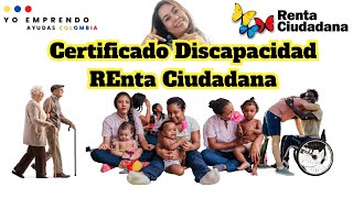 🟢Certificado De Discapacidad Aplicar REnta Ciudadana 8 pagos de 500000 cada uno [upl. by Noma]