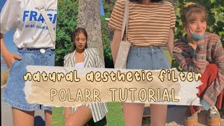 NATURAL AESTHETIC FILTER TUTORIAL 🧚🏻‍♀️ Polarr  with QR CODE‧₊˚ [upl. by Nnyletak975]