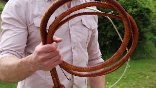 Magnoli Clothiers Deluxe Bullwhip  Cracking Demonstration [upl. by Alyakcm87]