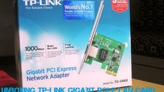 Unboxing TPLink Gigabit PCIe Network Adapter TG3468 [upl. by Eniluqcaj]