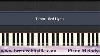 Piano Synthesia  Tiesto Red Lights  How to Play [upl. by Clarise]