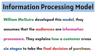 Information Processing [upl. by Richma974]